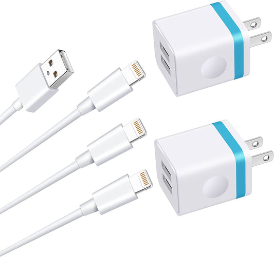 Iphone Charger [Apple Mfi Certified], ARCCRA 3-Pack 3FT 6FT 10FT Lightning Cable Data Sync Charging Cords with 2 X Dual Port USB Wall Charger Block Plug for Iphone 13 12 11 Pro Max XS XR X 8 7 6 Plus  SHENZHEN ZHONGHUI ELECTRONIC CO LTD.   