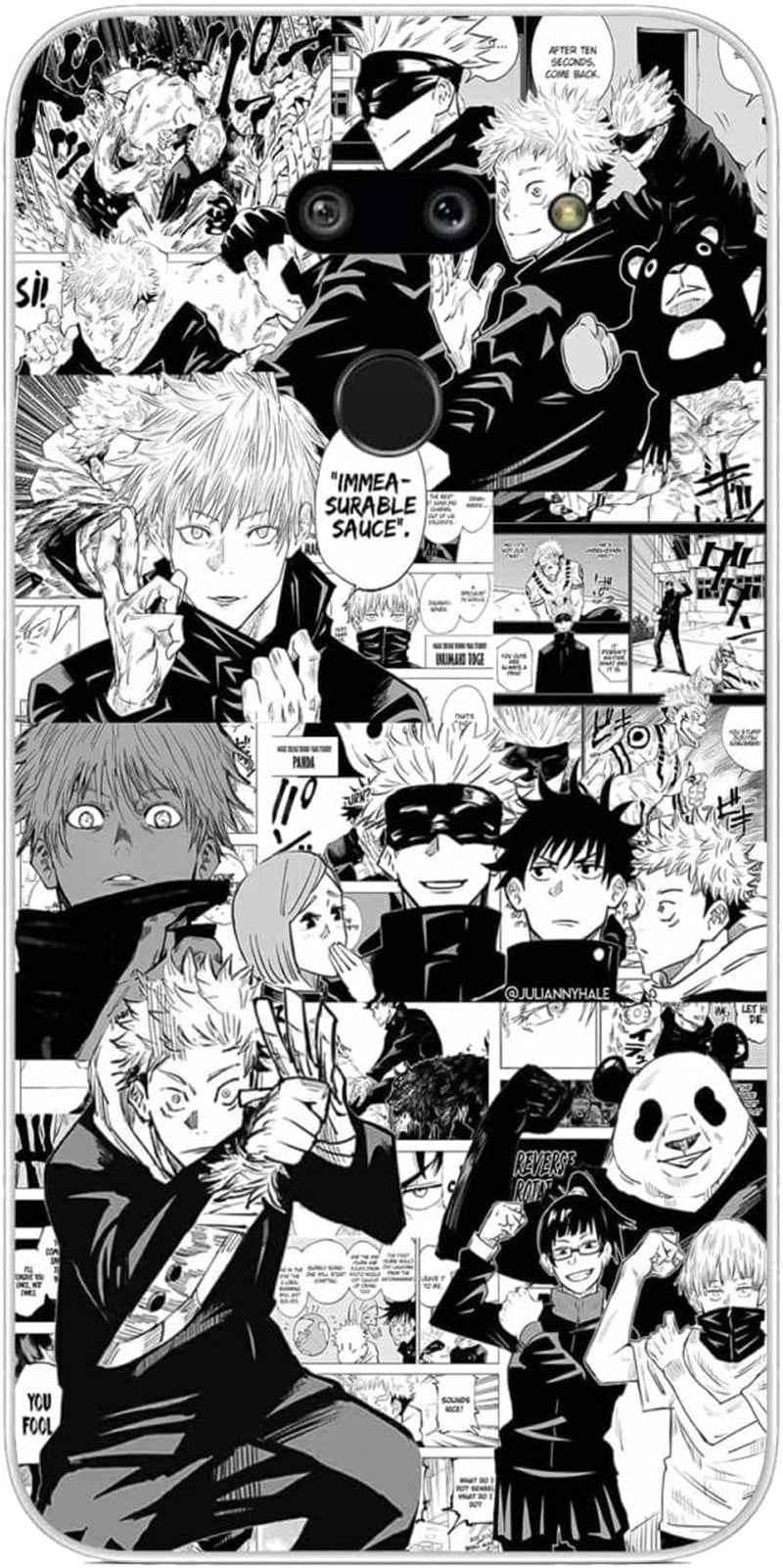 Compatible with LG G8 | LG G8 Thinq Case Jujutsu Gojo with Kaisen Satoru 122 Japanese Anime Design Soft Ultra-Thin Cover Case Clear  CUENDX   