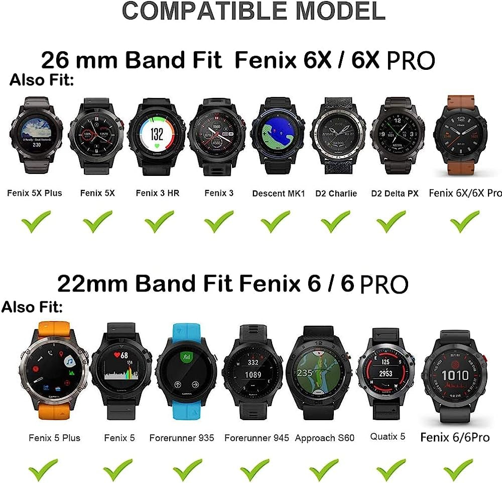 VBWVA Smart Watch Band Straps for Garmin Fenix 6X Pro 6S 6X 5X 5 5S 3 3HR Forerunner 935 945 Quick Release Strap Silicone Bracelet  VBWVA   