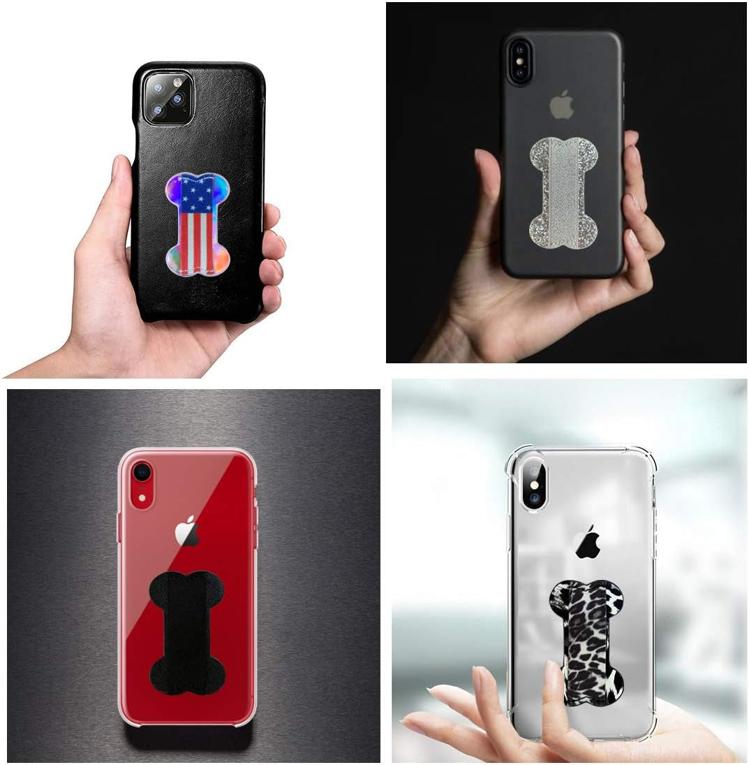 REINVENT Ego-Finger Strap Phone Holder - Cell Phone Grip Holds Device with Just a Finger - Ultra Thin Anti-Slip Universal Cell Phone Grips Band Holder for Back of Phone - 2Pack(Black)  REINVENT EGO   