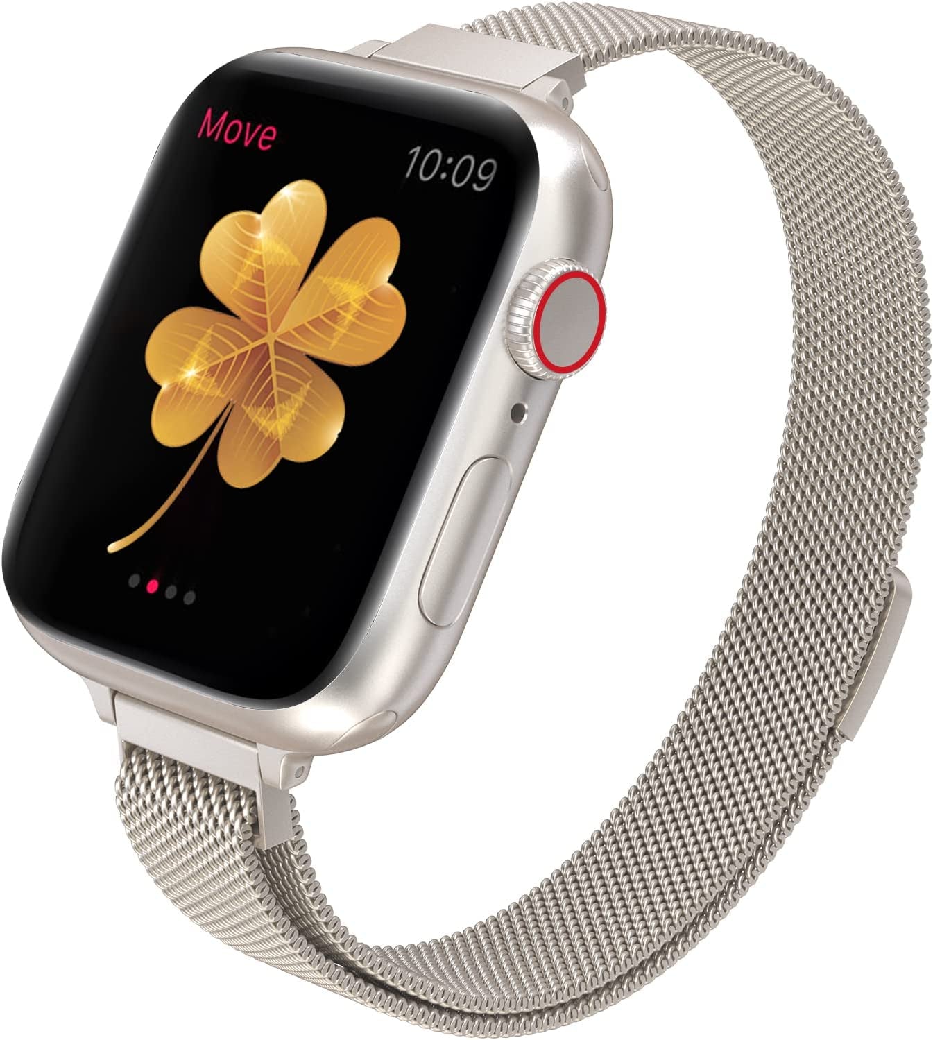 CTYBB for Apple Watch Band Series Ultra SE 8 7 6 5 4 3 2 1 38Mm 40Mm 41Mm 42Mm 44Mm 45Mm 49Mm, Stainless Steel Slim & Thin Mesh Magnetic Clasp Strap Women and Girl Replacement Band for Iwatch  DMORI A-Starlight 42mm/44mm/45mm/49mm 