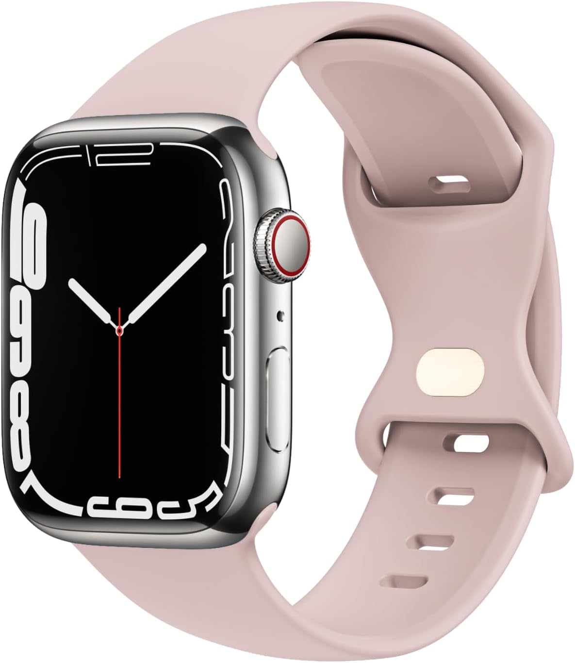 STG Sport Watch Band Compatible with Apple Watch Band 38Mm 40Mm 41Mm 42Mm 44Mm 45Mm 49Mm S/M M/L for Women/Men Waterproof Soft Silicone Replacement Strap Accessories for Iwatch Ultra SE Series 8/7/6/5/4/3/2/1 (38Mm/40Mm/41Mm S/M, Clover)  STG Pink Sand 38mm/40mm/41mm 