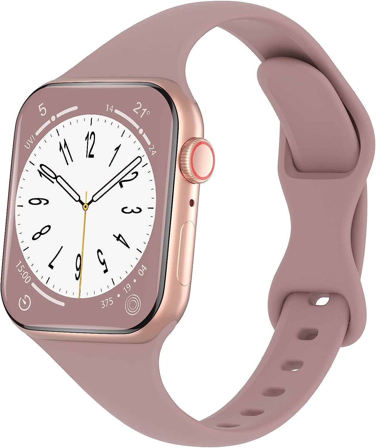 DYKEISS Sport Slim Silicone Band Compatible for Apple Watch Band 38Mm 42Mm 40Mm 44Mm 41Mm 45Mm 49Mm, Thin Soft Narrow Replacement Strap Wristband for Iwatch Ultra Series 8/7/SE/6/5/4/3/2/1 Women Men  DYKEISS   