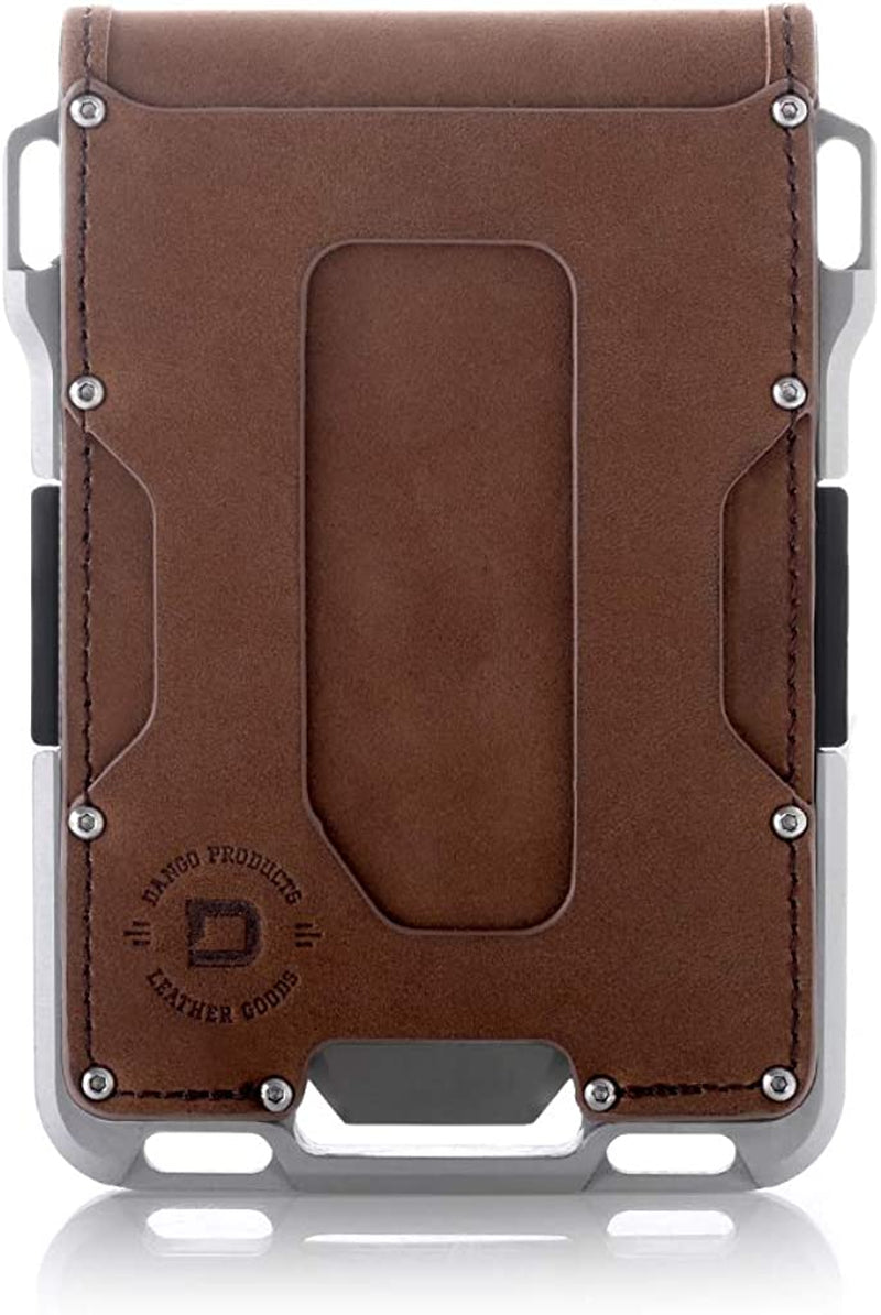 Dango M1 Maverick Wallet - Cnc-Machined Aluminum, RFID Blocking, Made in USA  DANGO PRODUCTS Rawhide/Raw Aluminum (Bifold)  