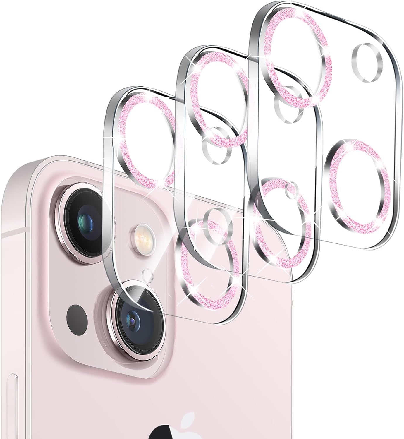 Dengduoduo 【3 Pack】 Tempered Glass Camera Lens Protector for Iphone 13 6.1" & Iphone 13 Mini 5.4", Ultra HD, 9H Hardness, Anti-Scratch, Case Friendly, Easy to Install [No Affect on Night Shots]  Dengduoduo   