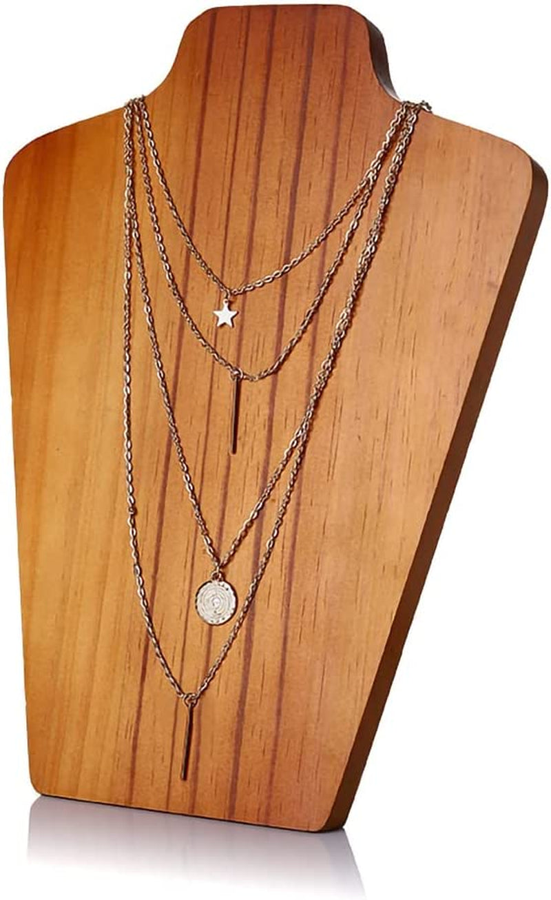 Homeanda Black Velvet L-Shaped 50 Slots Ring Earring Jewelry Display Tray Organizer Holder (L-Shaped 50 Slots-Black)  Homeanda Detachable Wood Necklace Holder  