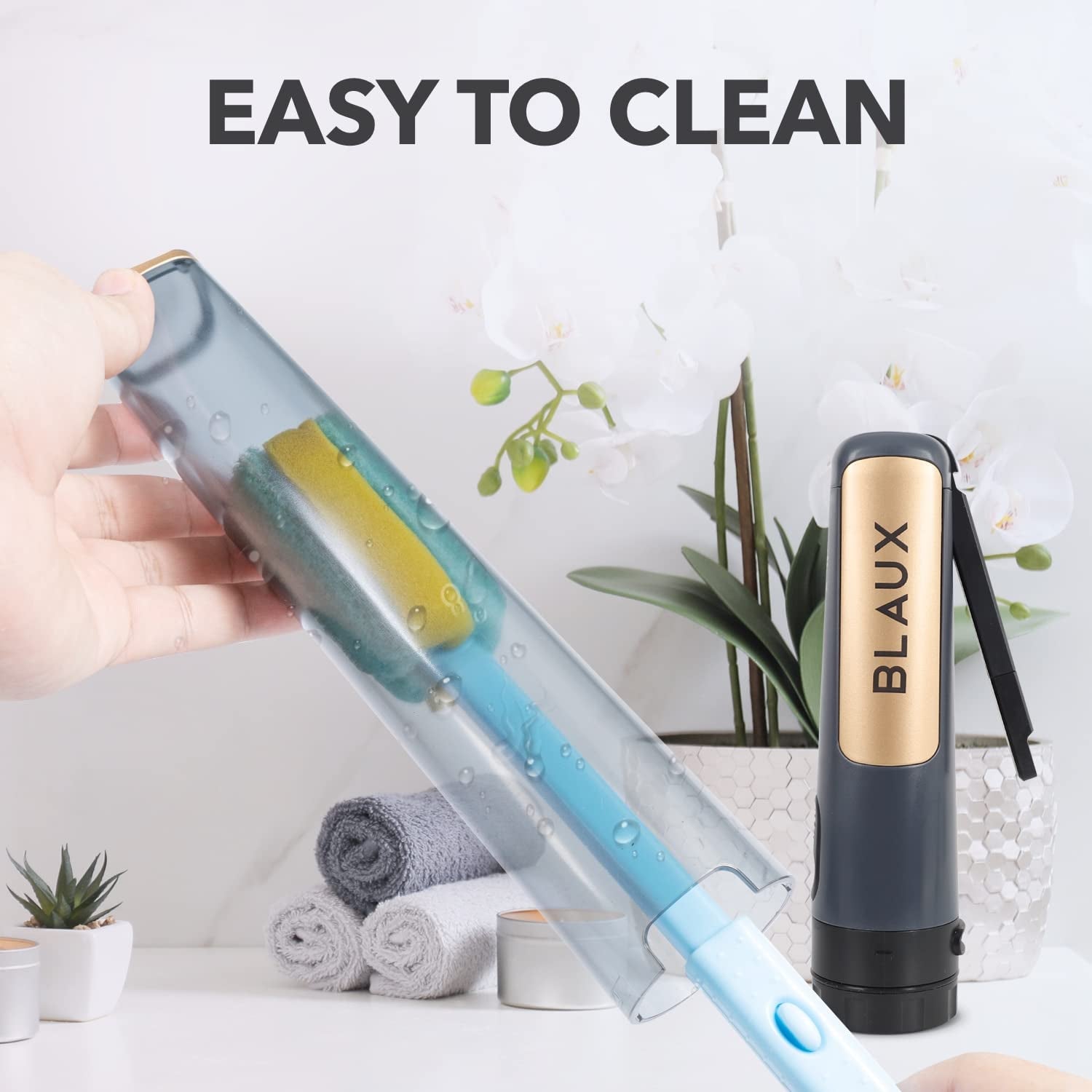 Blaux Portable Bidet Water Chamber - 290Ml Tank for Blaux Portable Bidet for Travel | XL Portable Travel Bidet Extension Tank Increases Water Volume | Personal Bidet Attachment with Water Tight Cap  BLAUX   