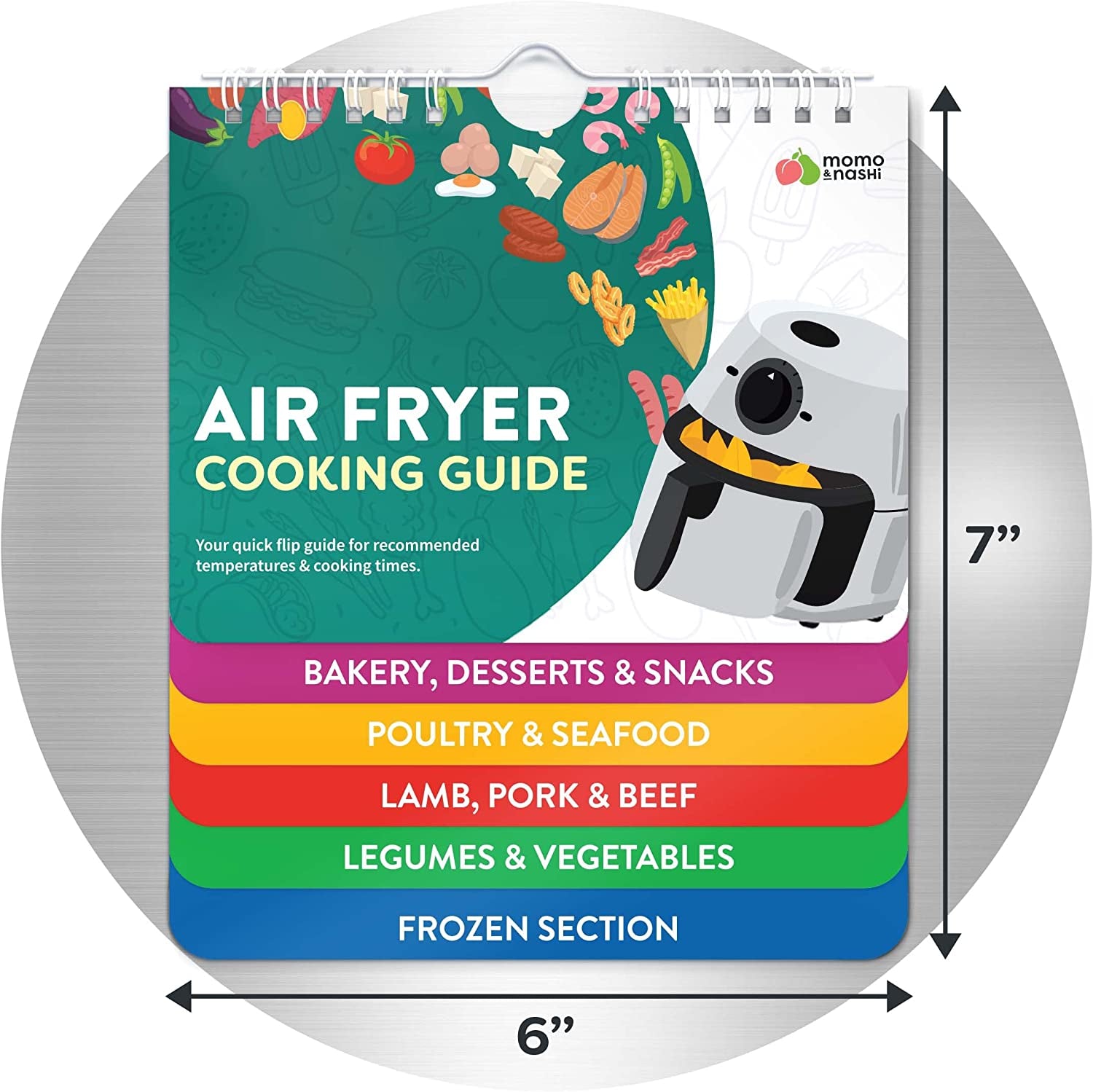Air Fryer Cheat Sheet Magnets Cooking Guide Booklet - Air Fryer Magnetic Cheat Sheet Set Cooking Times Chart - Cookbooks Instant Air Fryer Accessories Oven Cooking Pot Temp Guide Kitchen Conversion  Momo & Nashi   