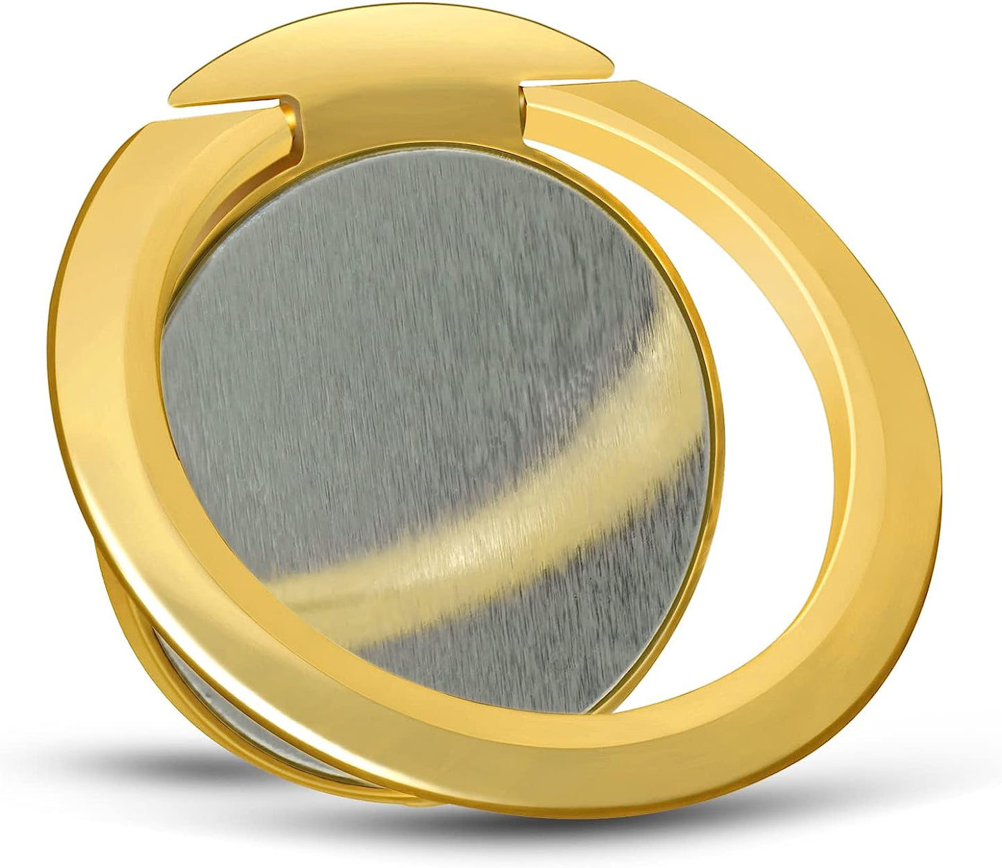 Naiadiy Zinc Alloy Cell Phone Ring Holder Finger Ring Stand, 360 Degree Rotation Kickstand Grip Holder (Square/Gold)  Naiadiy Plating/Circular/Gold  