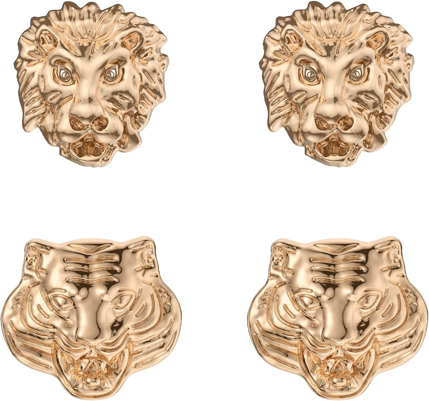 Designer Band with Charms Decor Compatible with Apple Watch Band 38Mm 40Mm 41Mm 42Mm 44Mm 45Mm 49Mm Women Men, Stylish Silicone Sport Wristbands for Iwatch Series 8 7 6 5 4 3 2 1 SE Ultra  Bagoplus Lion and Tiger Charms 38mm/40mm/41mm 