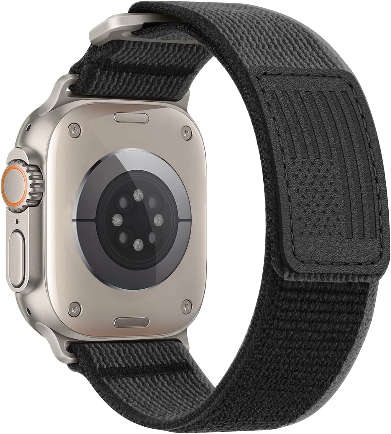 HITZEE Compatible with Apple Watch Band 49Mm 45Mm 44Mm 42Mm, Soft Nylon Braided Velcro Loop Bands Adjustable Sport Strap Designed for Apple Watch Ultra Series 8 7 SE 6 5 4 3 2 1, Blue/Gray, S/M  HITZEE Black Gray S/M - fits 155–195mm wrists 