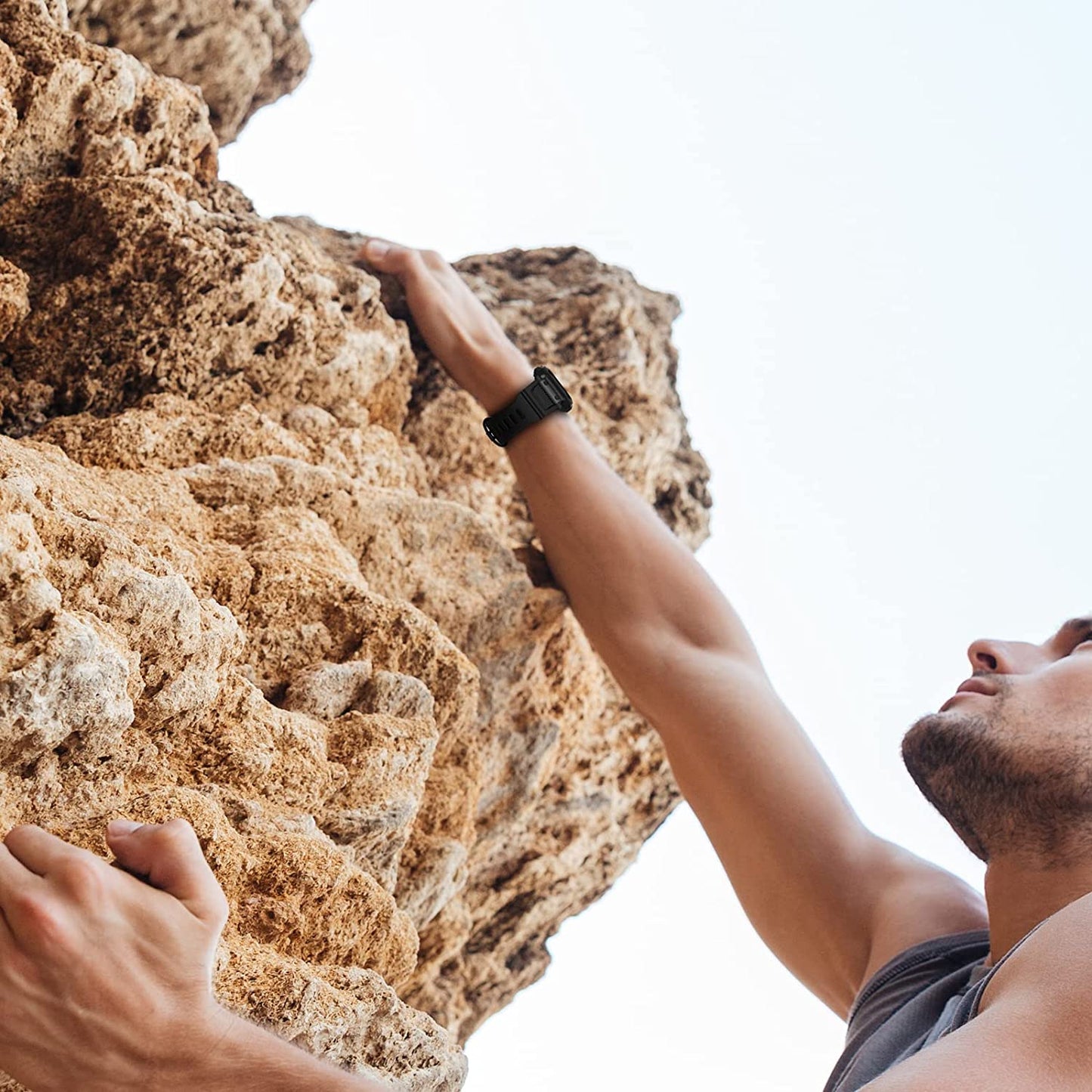 OUHENG Compatible with Apple Watch Band 45Mm 44Mm 42Mm with Case, Men Rugged Sport Military TPU with Metal Pieces Strap with Bumper Cover for Iwatch Series SE2 SE 8 7 6 5 4 3 2 1, Matte Black  OUHENG   