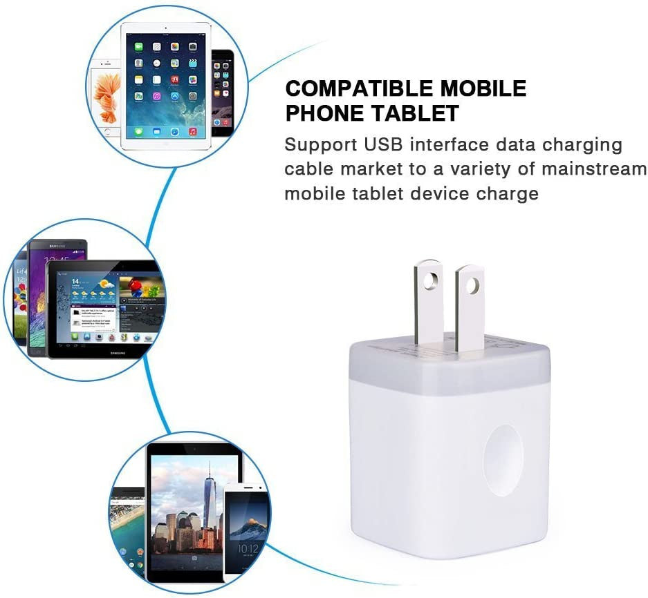 USB Wall Charger, Fivebox 2Pack Dual Port 2.1Amp Fast Wall Charger Brick Base Adapter Charging Block Charger Cube Plug Charger Box for Iphone 14 13 12 11 Pro X 6 6S 7 8 Plus, Ipad, Samsung, Android  Shenzhen Putuo Technology Co.,Ltd   