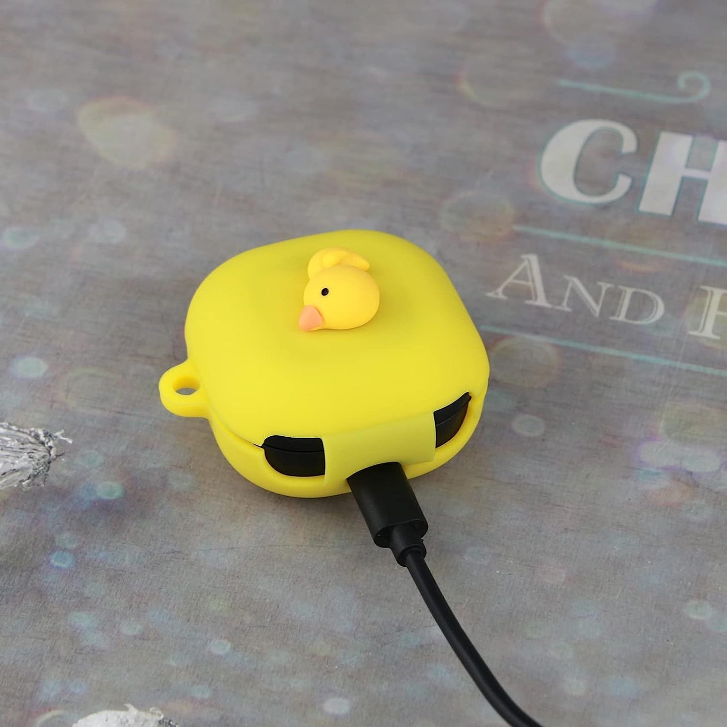 Wonhibo Cute Duck Case for Samsung Galaxy Buds 2 Pro/Galaxy Buds 2/ Galaxy Buds Pro/Galaxy Buds Live,Silicone Earbuds Cover with Keychain  Wonhibo headphone case   