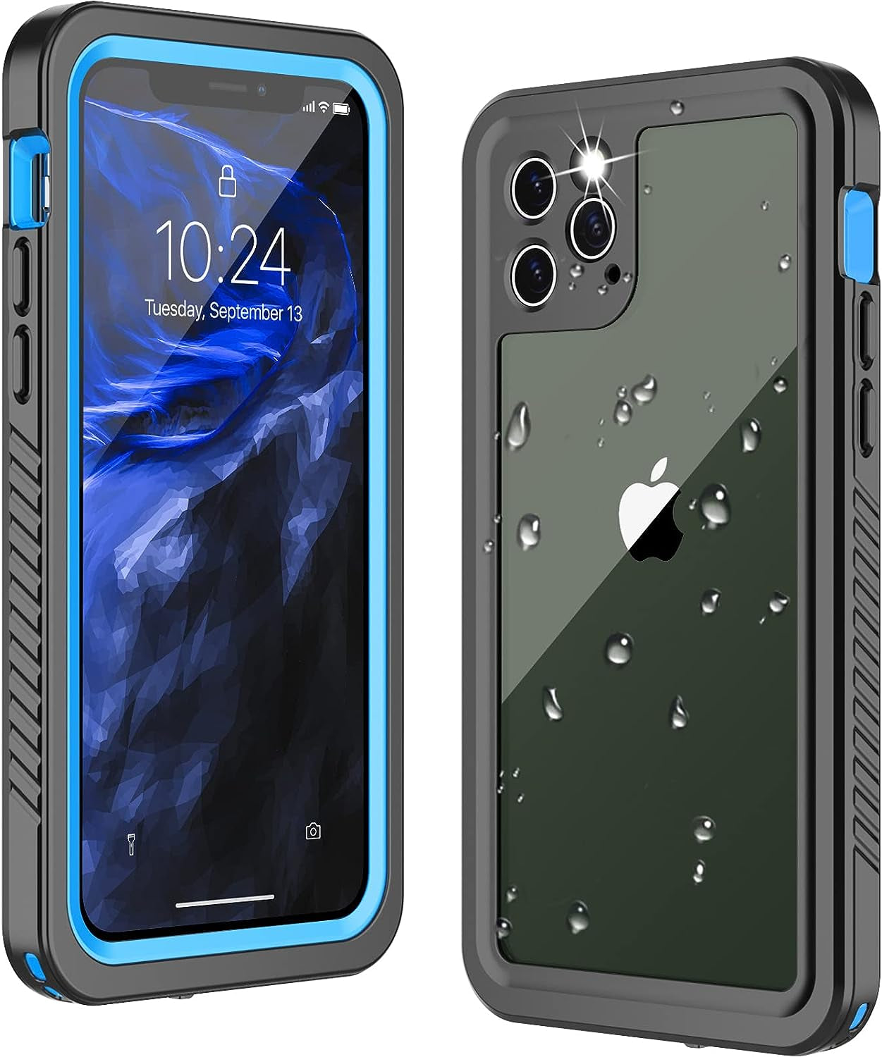 AMILIFECASES Clear Iphone 14 plus Case,With Screen Protector,Waterproof Iphone 14 plus Protective Case for Men Women,Apple Iphone 14 plus Phone Case Heavy Duty Shock Proof  AMILIFECASES Blue/Clear-2 Iphone 11 Pro 