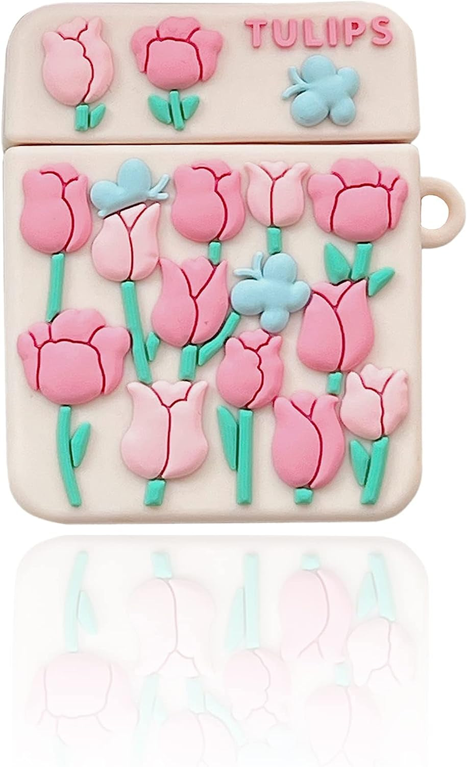 YAKVOOK for Airpod 2/1 Cover Case,Cute 3D Cartoon Panda Airpods 2Nd Generation Cover Kawaii Soft Silicone Protective Cover with Keychain Shockproof Charging Case for Airpods 1&2 for Girls Women  Yatchen Tulip AirPods 3 