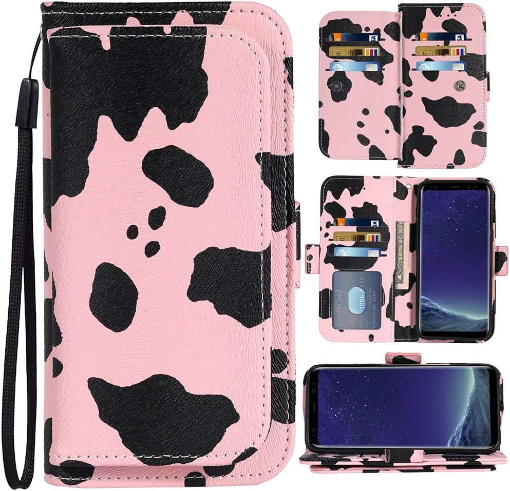 WWAAYSSXA Compatible with LG G7 Thinq Wallet Case Wrist Strap Lanyard Leather Flip Cover Card Holder Cell Phone Cases for LGG7 One G 7 plus LG7 Fit Lg7Thinq 7G Thin Q G7+ G7Thinq Lgg7Thinq Pink  WWAAYSSXA   