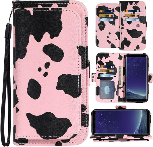 WWAAYSSXA Compatible with LG G7 Thinq Wallet Case Wrist Strap Lanyard Leather Flip Cover Card Holder Cell Phone Cases for LGG7 One G 7 plus LG7 Fit Lg7Thinq 7G Thin Q G7+ G7Thinq Lgg7Thinq Pink  WWAAYSSXA   