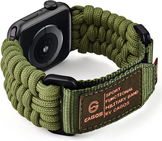 CAGOS Compatible with Apple Watch Band 49Mm 45Mm 44Mm 42Mm, Rugged Survival Paracord Nylon Strap Braided Sport Loop for Iwatch Bands Ultra Series 8 7 6 5 4 3 2 1 SE Men  CAGOS   