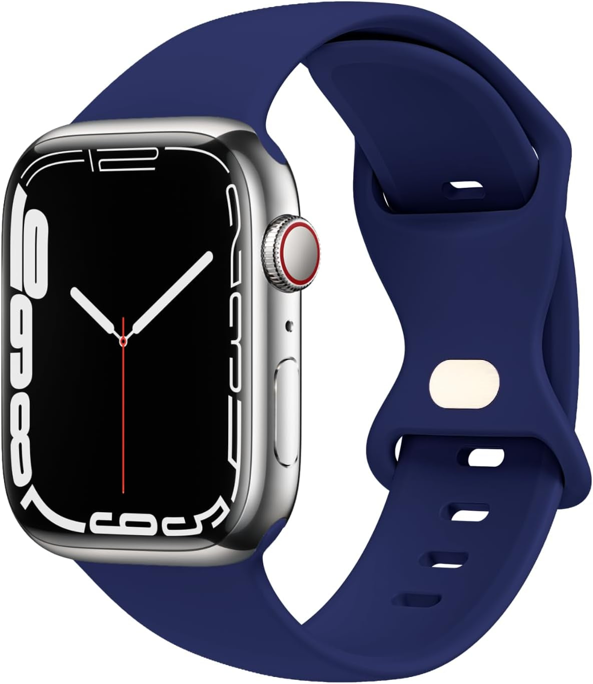 STG Sport Watch Band Compatible with Apple Watch Band 38Mm 40Mm 41Mm 42Mm 44Mm 45Mm 49Mm S/M M/L for Women/Men Waterproof Soft Silicone Replacement Strap Accessories for Iwatch Ultra SE Series 8/7/6/5/4/3/2/1 (38Mm/40Mm/41Mm S/M, Clover)  STG Midnight Blue 38mm/40mm/41mm 