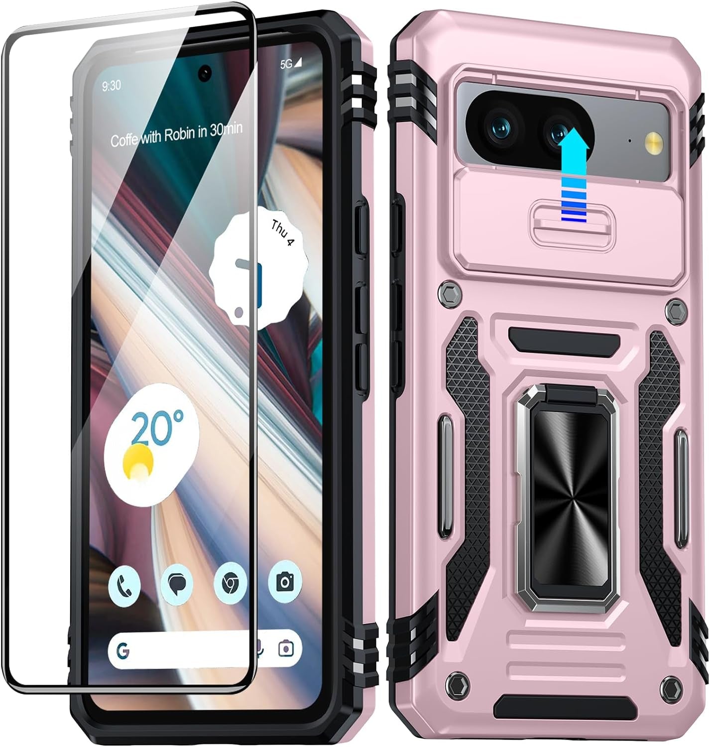 ANTSHARE for Google Pixel 8 Case Clear, Pixel 8 Case with [16FT Military Grade Drop Protection][Non-Yellowing], Slim Fit Case for Pixel 8 Phone 2023 - Crystal Clear  ANTSHARE Rose Gold Google Pixel 8 