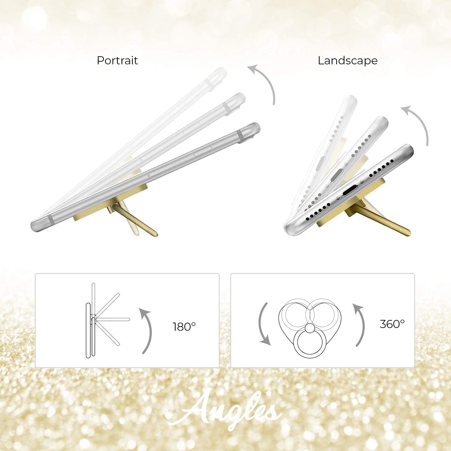 Cellphone Ring Holder Finger Kickstand (2 Pack) - Ifab 360° Rotation/Sturdy/Reusable/Grip/Stand/ Universal - Compatible with All Smartphones - Cat Black  ifab   