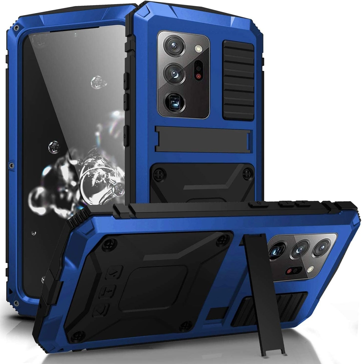 Simicoo Samsung Note 20 Ultra Metal Case with Screen Protector Military Rugged Heavy Duty Shockproof with Stand Camera Protector Full Cover Case for Note 20 Ultra (Yellow)  Simicoo Blue  