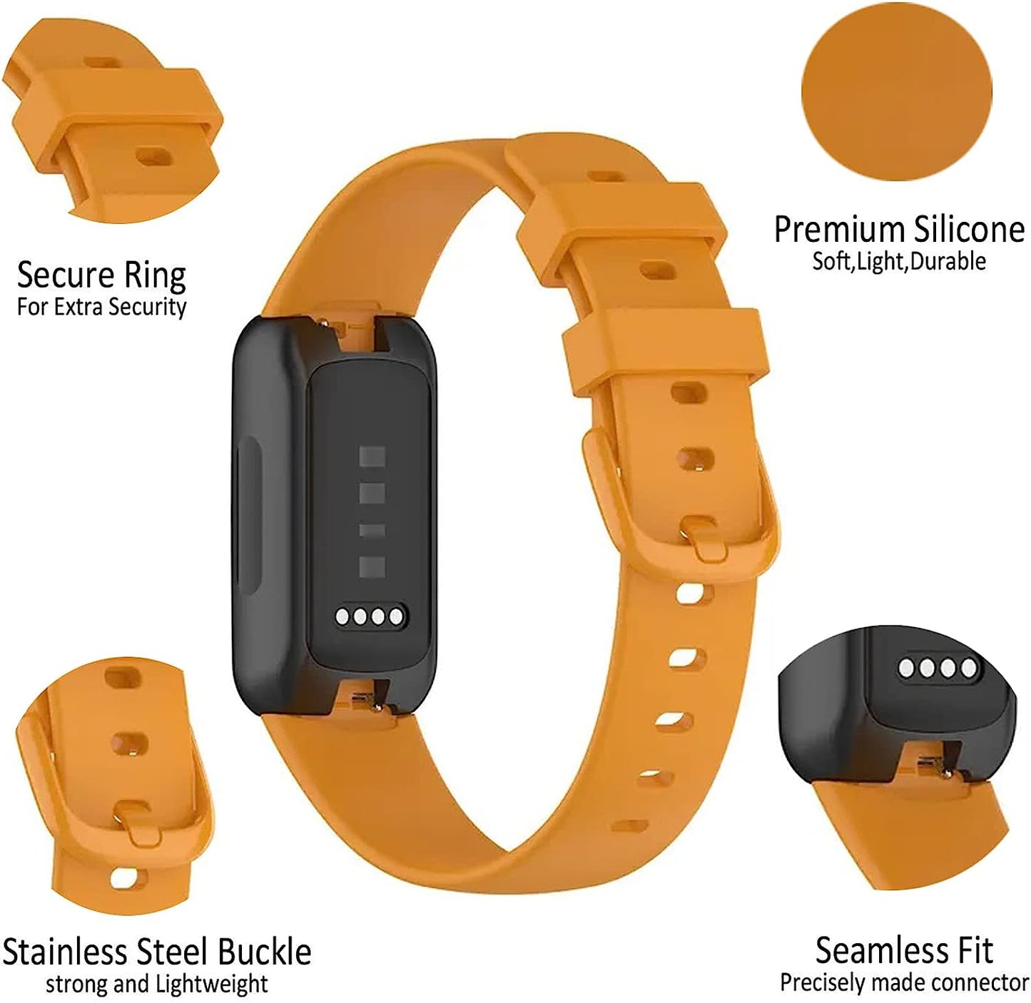 3 Pack Bands for Fitbit Inspire 3,Silicone Fitness Sport Wristbands for Women Men  SENGKOB   