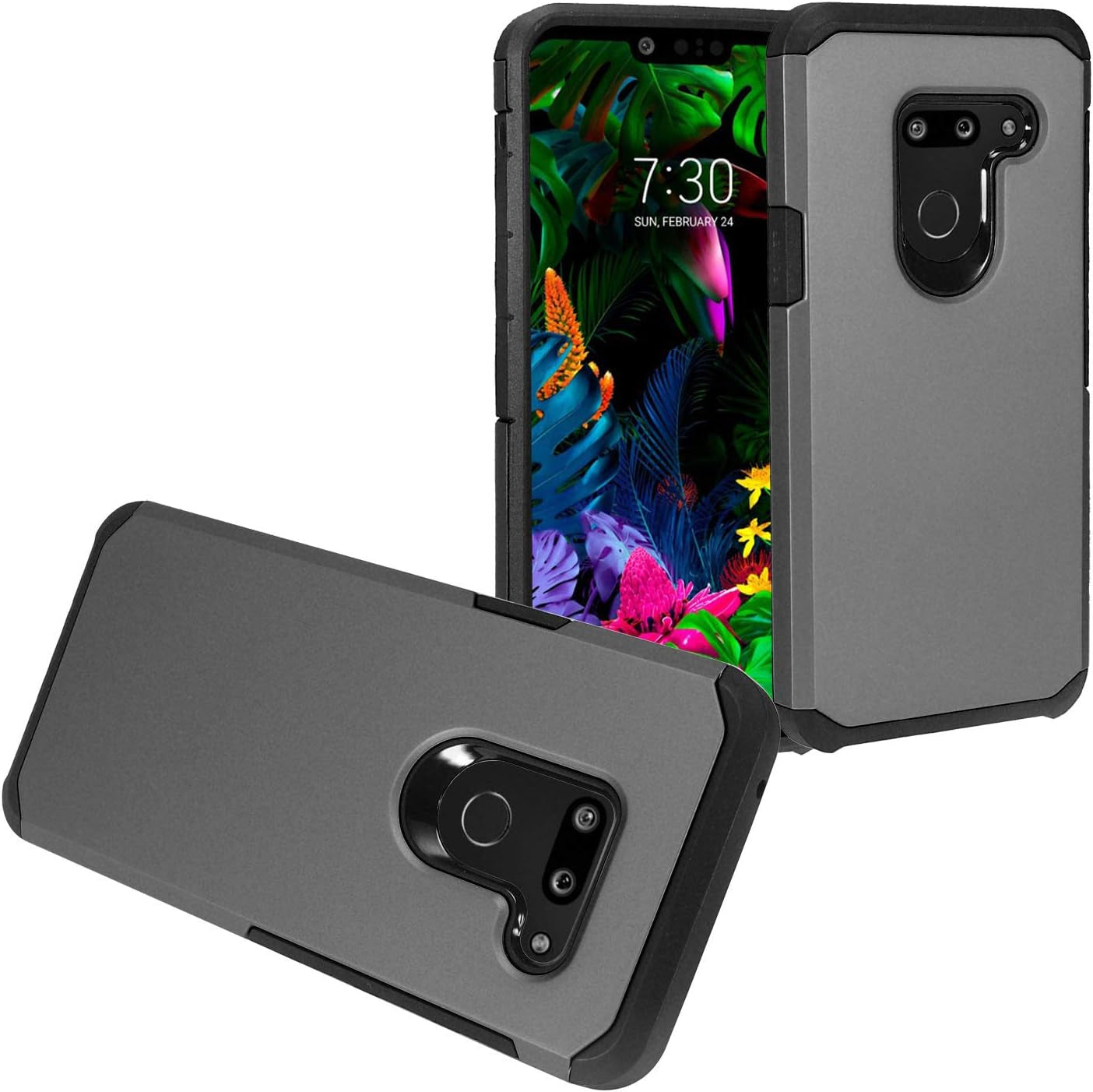 Eaglecell - Compatible with LG G8 Thinq - Brushed Style Hybrid Phone Case - CS3 Gold  Eaglecell Ah2 Black/Gray  