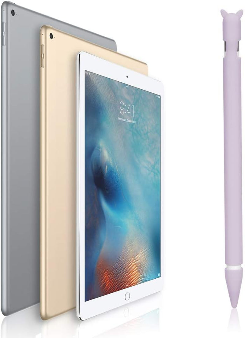 2 Pack Silicone Case for Apple Pencil 1St Generation Holder Sleeve Skin Cover Accessories for Ipad Pro 9.7/10.5/12.9,Cute Soft Grip with Charging Cap Holder and 2 Protective Nib Covers-Pink,Purple  Hydream   