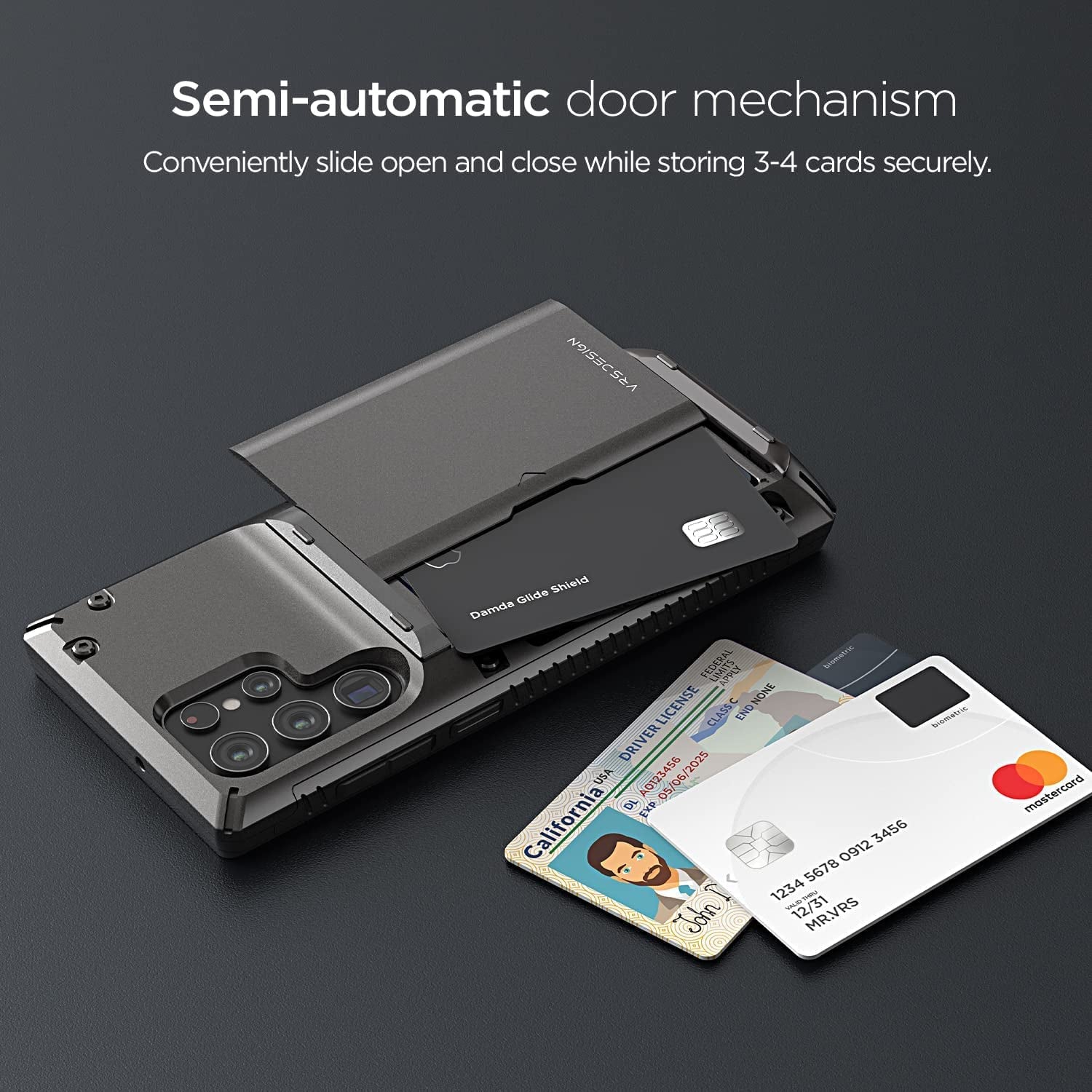 VRS DESIGN Damda Glide Pro Phone Case for Galaxy S22 Ultra, Sturdy Semi Auto Wallet [4 Cards] for Galaxy S22 Ultra (2022)  VRS DESIGN   