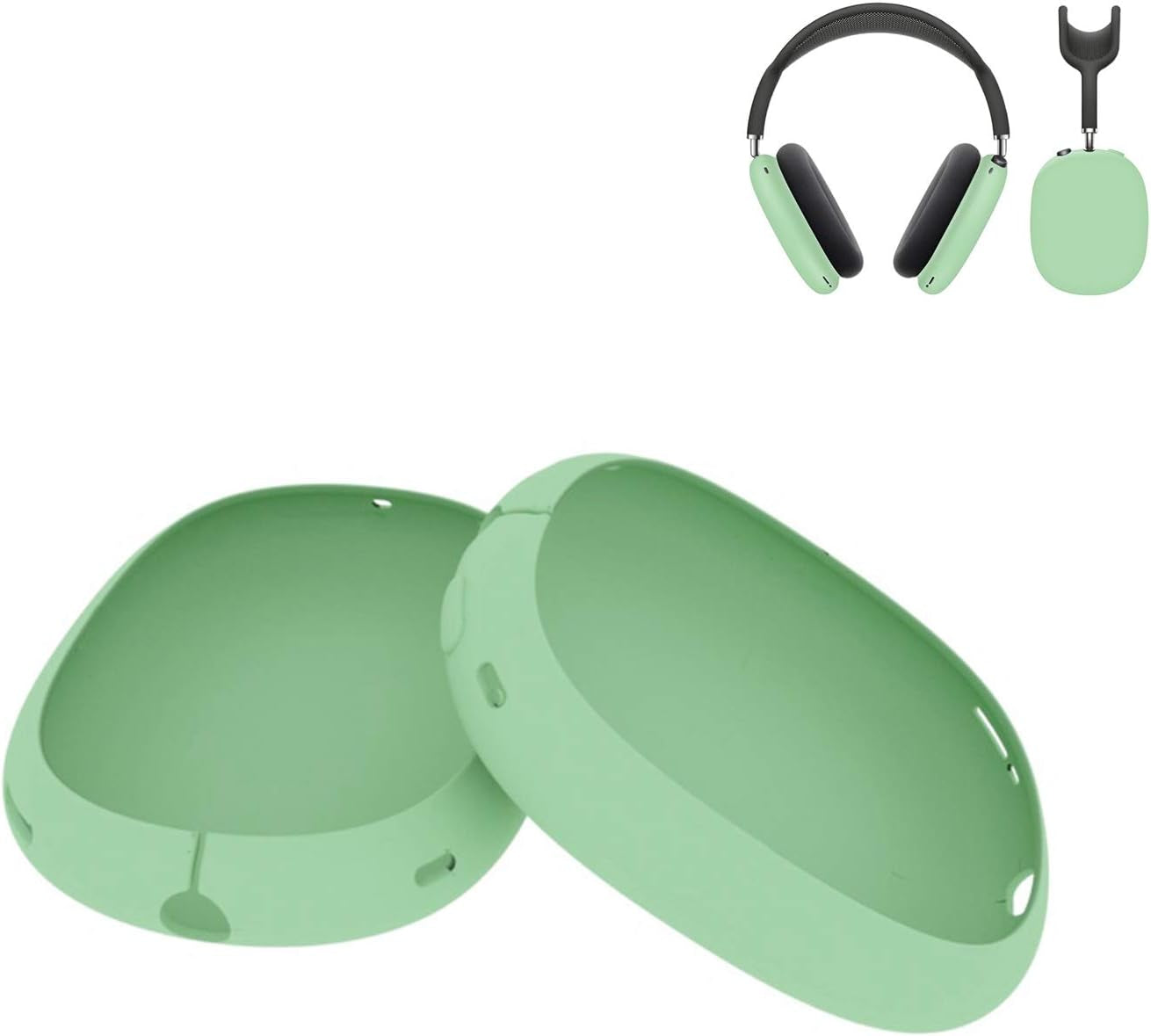 LLOHOOCC Silicone Cover for Apple Airpod Max Headphones, Anti-Dust,Scratch Proof Airpods Max Case Cover,Earcup Protector,Headset Speakers Skin Protector (Midnight Blue)  LLOHOOCC Green  