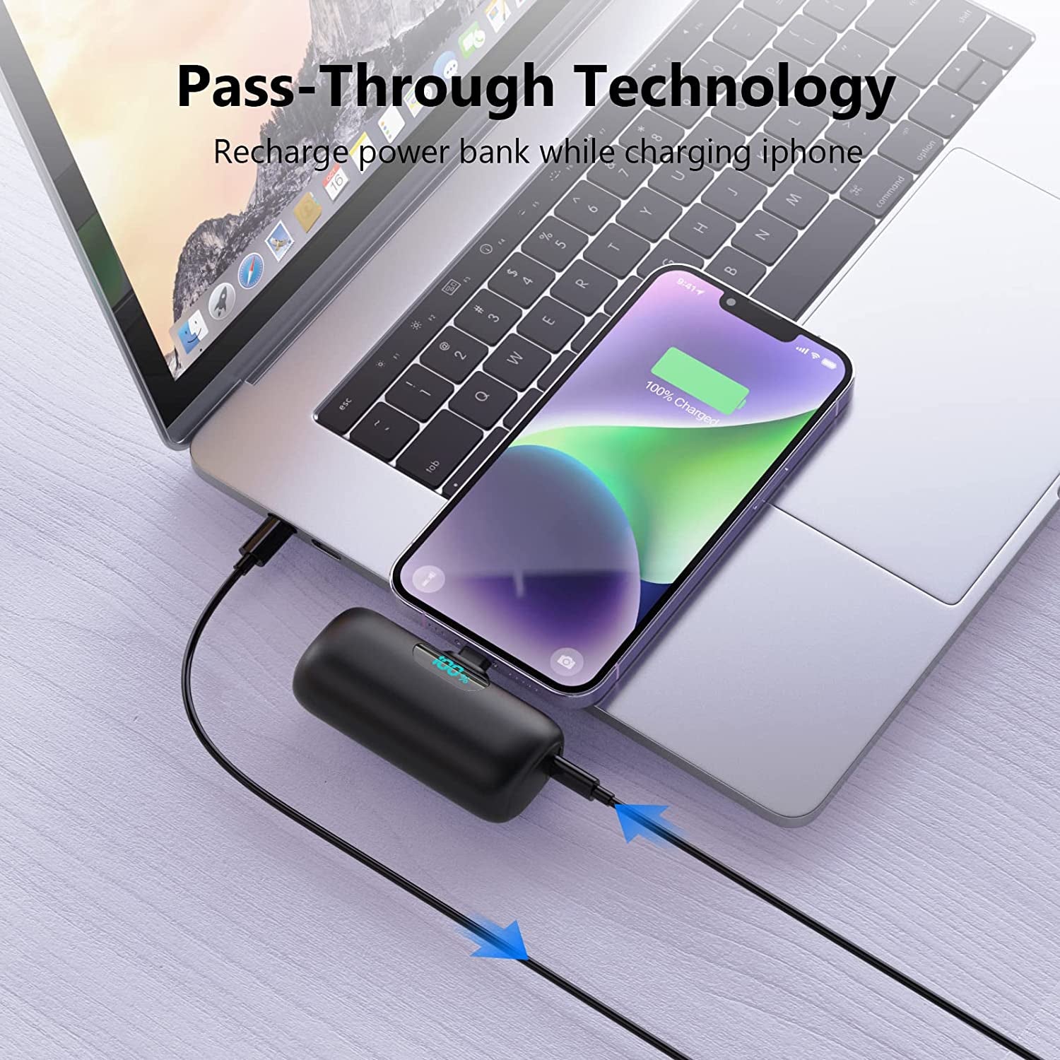 [2 Pack]Mini Portable Charger 5000Mah,Ultra-Compact 15W PD Fast Charging Power Bank,Lcd Display Cute Battery Pack Backup Charger Compatible with Iphone 14/14 Pro Max/13/13 Pro/12/Xr/8/7/6-Black+White  Dongguan Yuanhaoxun Technology Co., Ltd   