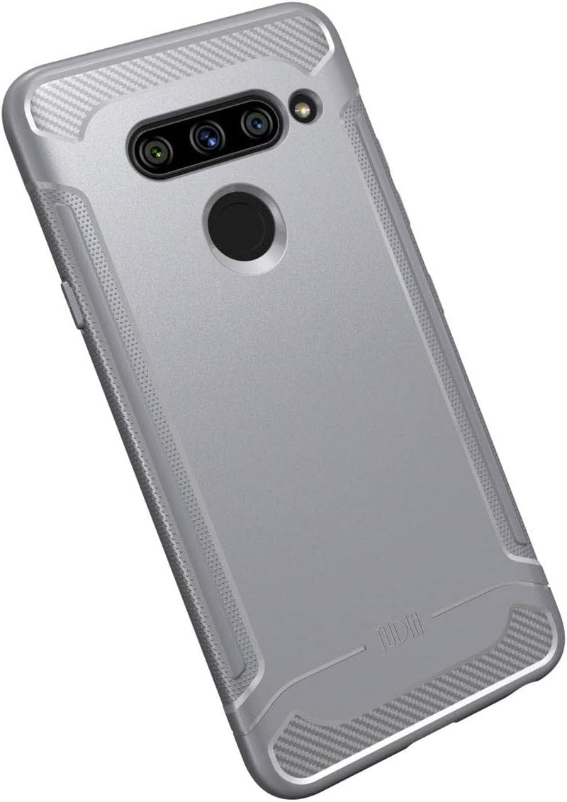 TUDIA Rugged Fit Compatible with LG V40 Thinq (2018), [Linn] Shockproof Lightweight TPU Scratch Resistant Slim Fit Non Slip Protective Case Cover - Gray  TUDIA   