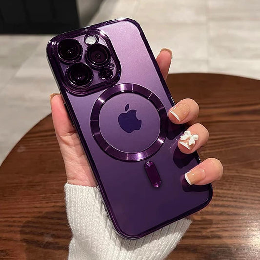 ZIYE Magnetic Case for Iphone 13 Pro Max Case [Compatible with Magsafe] Camera Lens Protector Plating Luxury Cover for Women Men Clear Soft TPU Shockproof Protective Phone Case - Purple  ZIYE   