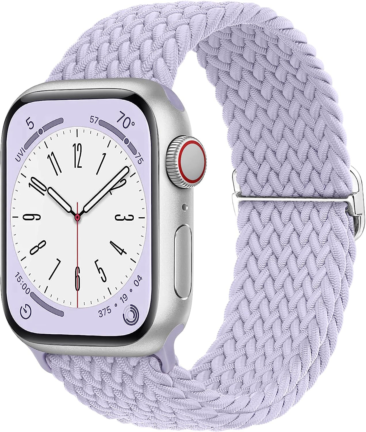 Merlion Stretchy Braided Solo Loop Compatible with Apple Watch Band 38Mm 40Mm 41Mm 42Mm 44Mm 45Mm 49Mm, Sports Adjustable Elastic Straps for Iwatch  Merlion Purple Fog 38MM/40MM/41MM 