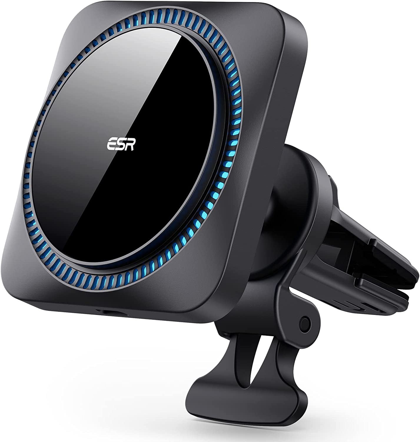 ESR Magnetic Wireless Car Mount Charger (Halolock), Compatible with Magsafe Car Charger, Air Vent Car Phone Holder for Iphone 14/13/12 Series, Car Accessories, Fast Charging, Strong Magnets, Black  Electronic Silk Road Corp CryoBoost Car Charger  