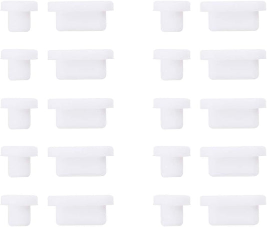 ULTECHNOVO 10 Pairs 3.5Mm Silicone anti Dust Plug Type-C Port Plugs Dust Proof Headphone Jack Caps Protectors for Android Phone (Black)  ULTECHNOVO   