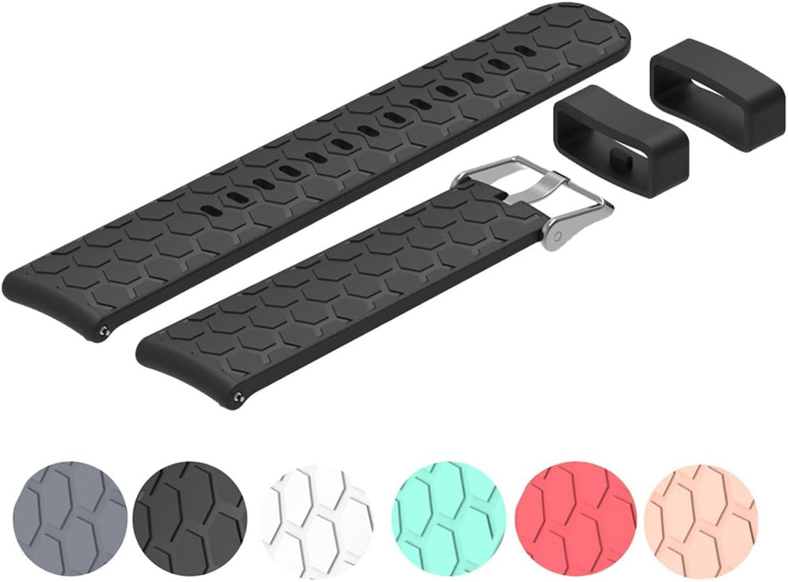 Compatible for Garmin Forerunner 245/Forerunner 645/Venu/Venu Sq/Vivoactive 3 Bands Replacement Accessory Sport Colourful Silicone Bracelet 6Pack 20MM Strap Band for Garmin Smartwatch  E ECSEM   