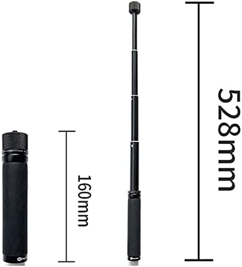 V3 Gimbal Extension Pole Handheld Bar Adjustable and Portable with 1/4" Screw Mount for Smartphone Gimbal Stabilizer G6/G6 Plus/Wg2X Vlog Pocket 1/2 Vimble One, 160Mm-500Mm  FeiyuTech   