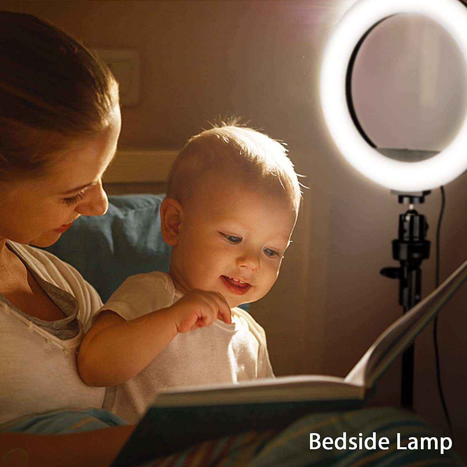 HPUSN Ring Light Tripod:Selfie Ring Light Phone Holder with Dimmable Led Ring Light for Youtube/Live Stream/Makeup/Vlog/Tiktok Compatible with Smartphone  HPUSN   