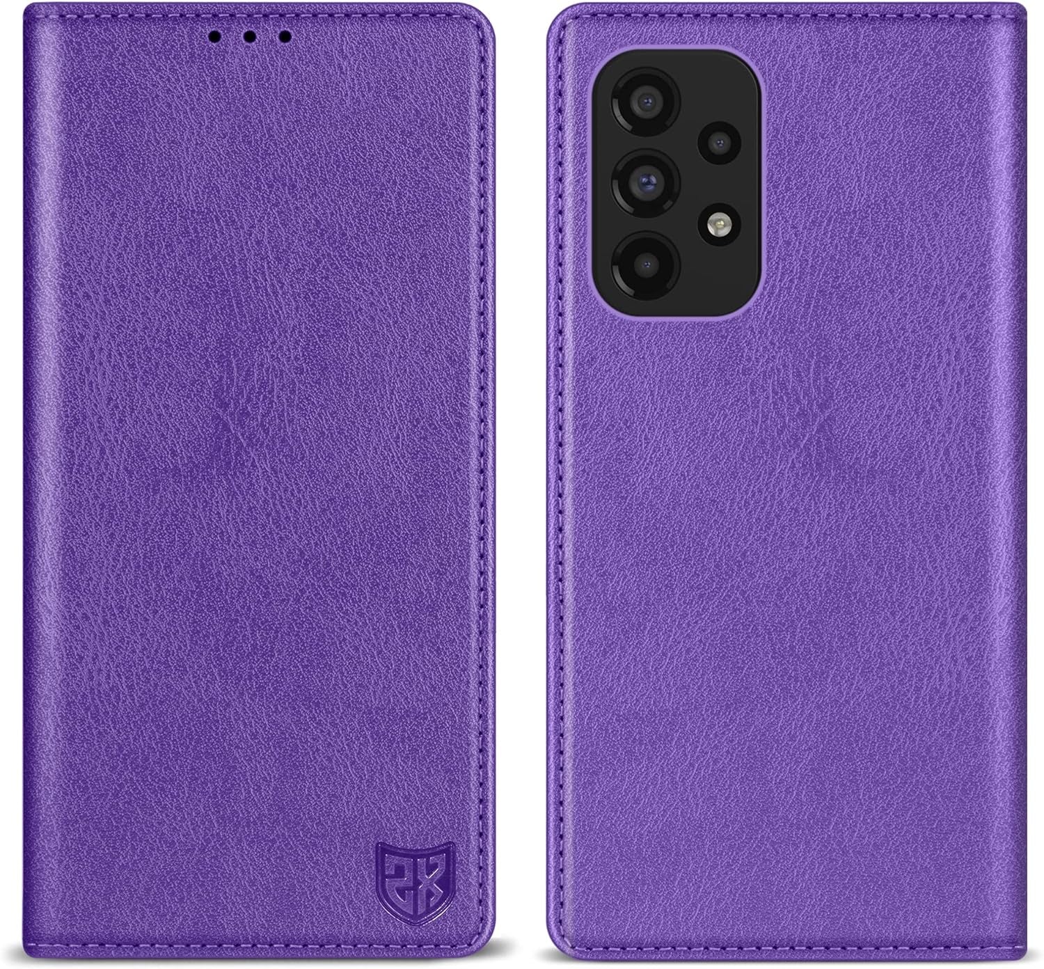 ZZXX Samsung Galaxy A53 5G Wallet Case with [RFID Blocking] Card Slot Stand Strong Magnetic Leather Flip Fold Protective Phone Case for Samsung Galaxy A53 5G Case Wallet(Lake Blue-6.5 Inch)  ZZXX Purple Samsung Galaxy A53 5G 6.5 Inch 