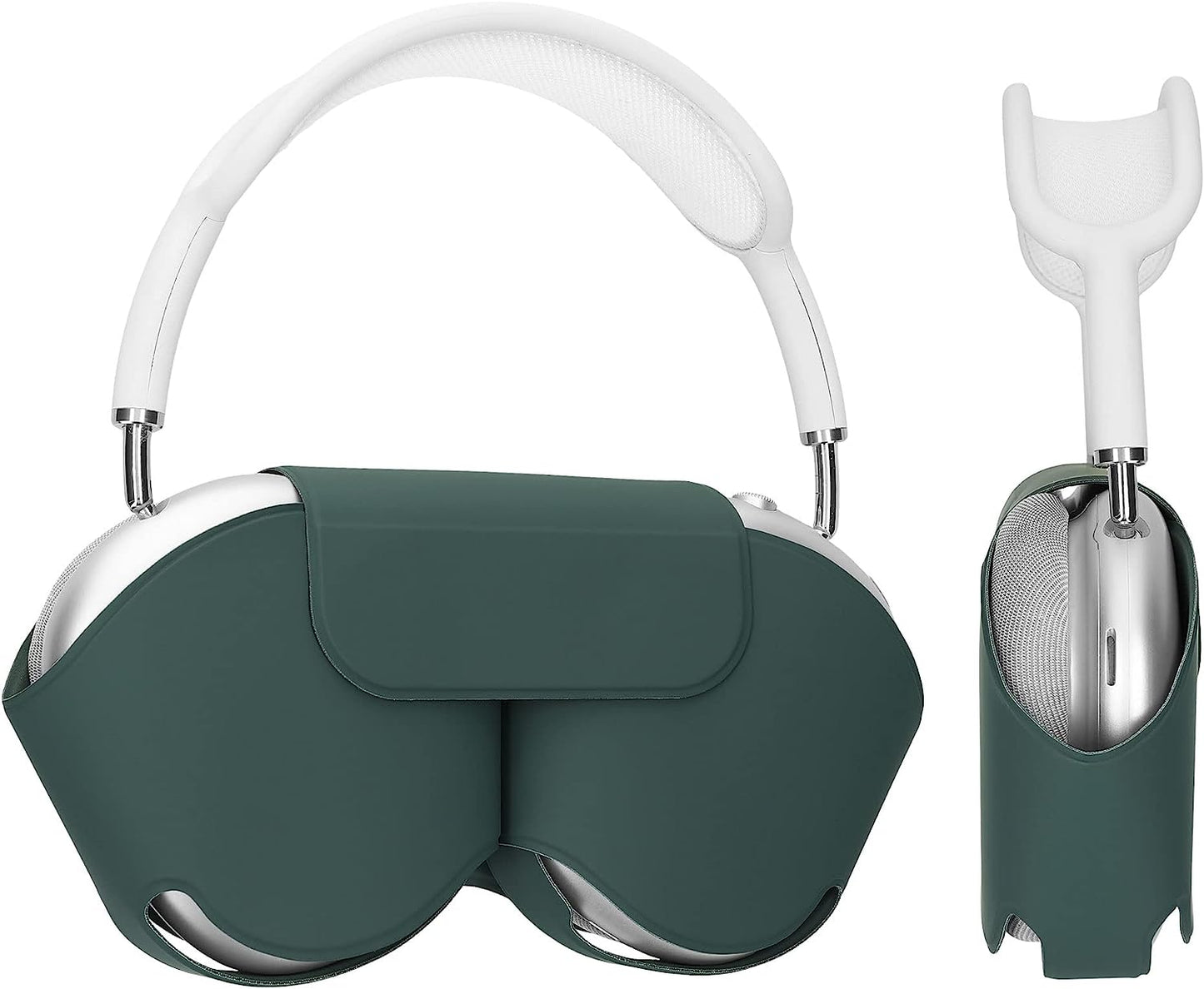 Kwmobile Case Compatible with Apple Airpods Max Case - Polyester Protective Cover for Headphones - Green  KW-Commerce   