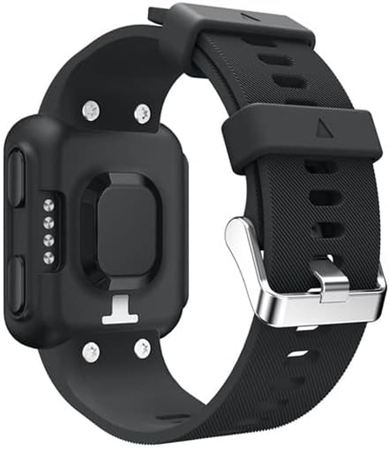 TPUOTI Silicone Watch Strap for Forerunner 35 Wrist Strap Bracelet for Garmin Forerunner 35 Smart Watch Replacement Band  TPUOTI Black  