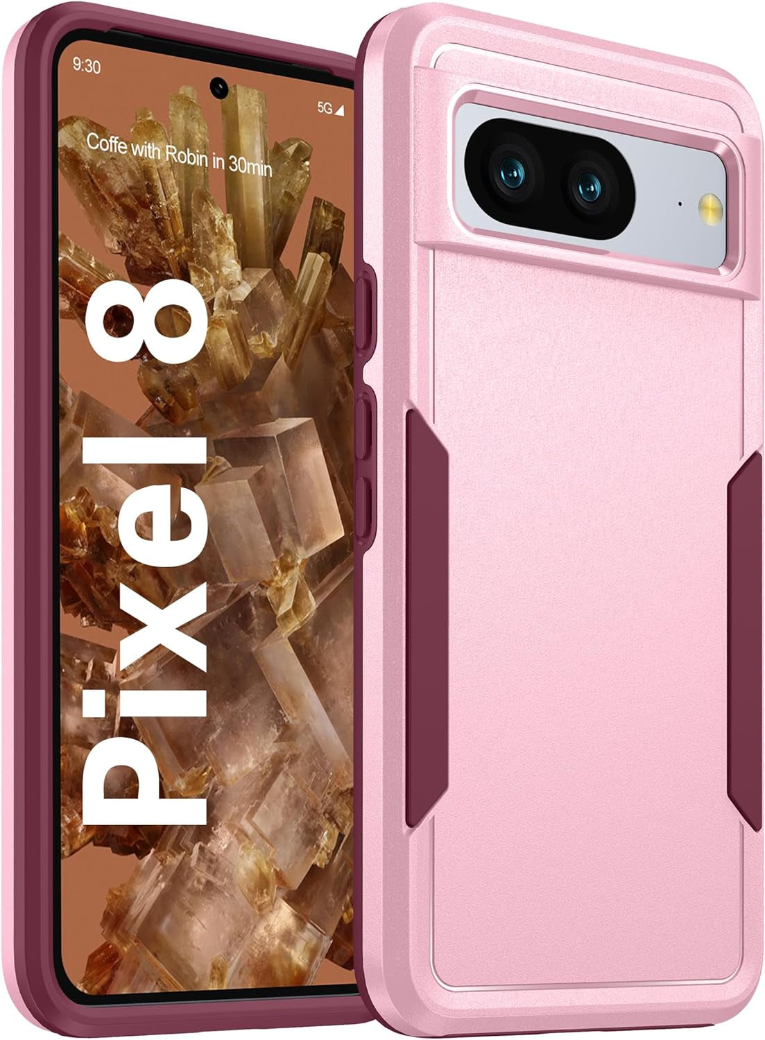 Oterkin for Google Pixel 8 Case,[Shockproof] Pixel 8 Case [15FT Military Grade Defense][Heavy Duty Protection][Dual Layer][Slim Fit] Google Pixel 8 Phone Case (Green)  Oterkin Pink Google Pixel 8 Case 