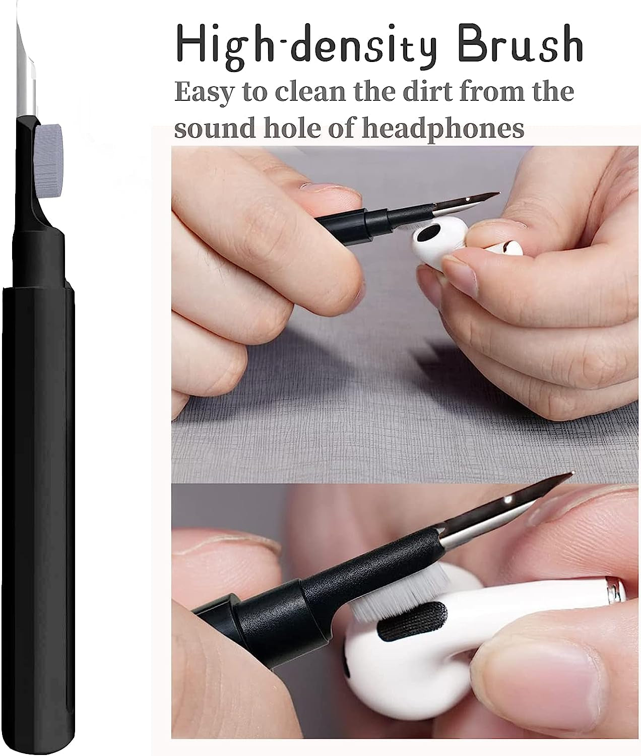 3 in 1 Electronic Cleaner Kit - YIUYIUPI Airpods Cleaning Kit, Easy to Carry, Earbud Cleaning Kit with Soft Brush, Cleaning Pen for Airpods Pro1 2 3/Earbuds/Watch/Laptop/Phone/Cameras (3 in 1 Black)  YIUYIUPI   