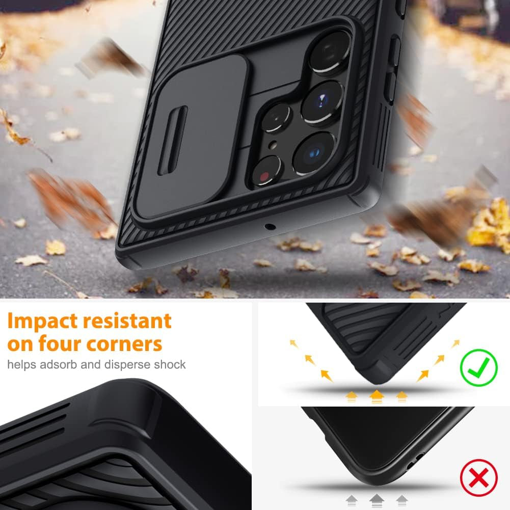 Nillkin for Samsung S22 Ultra Case, Camshield Pro Galaxy S22 Ultra Case with Slide Camera Cover, Slim Rugged Phone Case for Samsung Galaxy S22 Ultra 5G- Black 6.8''  Nillkin   