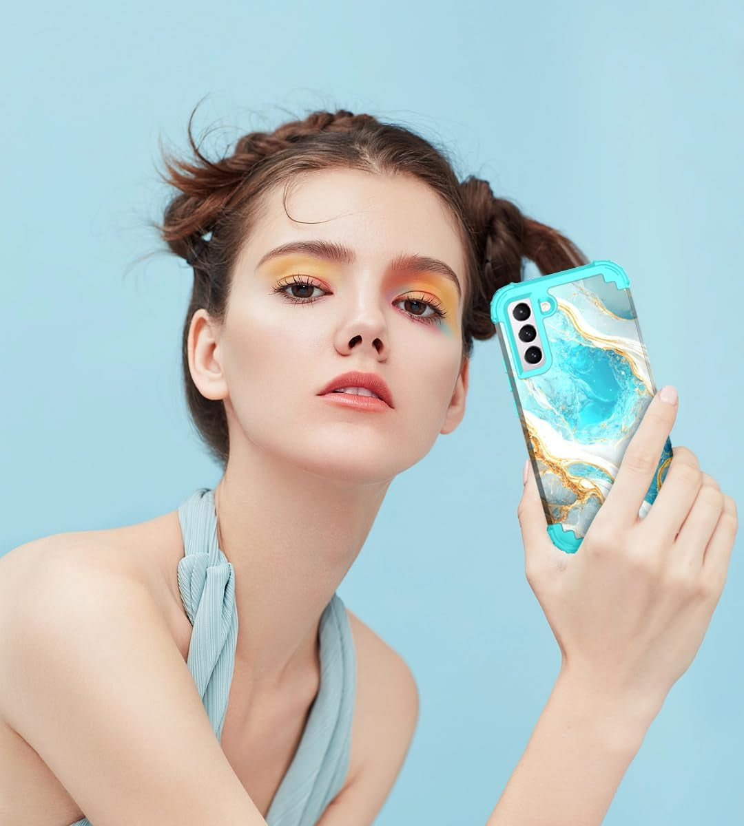 Hocase for Galaxy S22 plus Case, Heavy Duty Shockproof Soft Silicone Rubber Bumper+Hard Plastic Hybrid Protective Case for Samsung Galaxy S22 plus 5G (6.6-Inch Display) 2022 - Teal  Hocase   