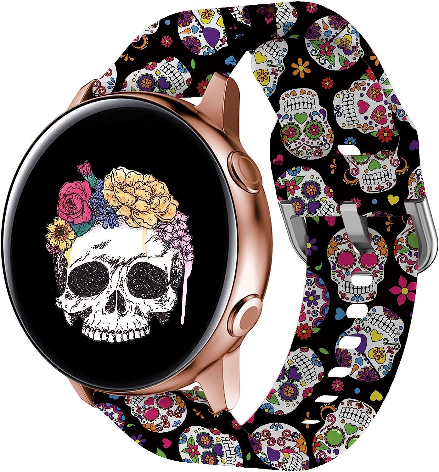 20Mm Band for Samsung Galaxy Watch 4 5 Pro Band 40Mm 44Mm 45Mm/Galaxy Watch 4 Classic Band 42Mm 46Mm/Watch 3 41Mm/Active 2, 22Mm Bands for Samsung Galaxy Watch 3 Band 45Mm/Samsung Gear S3 Frontier  Sqweey Skeleton 20mm 