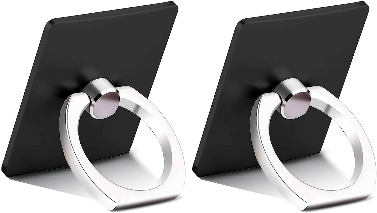 Finger Ring Stand, 360 Rotary Cell Phone Holder Finger Loop Grip Mount Universal Smartphone Kickstand,Ieugen Compatible with Iphone 14/Iphone 13/Galaxy S23/Galaxy S22/Galaxy  iEugen black 2pack  